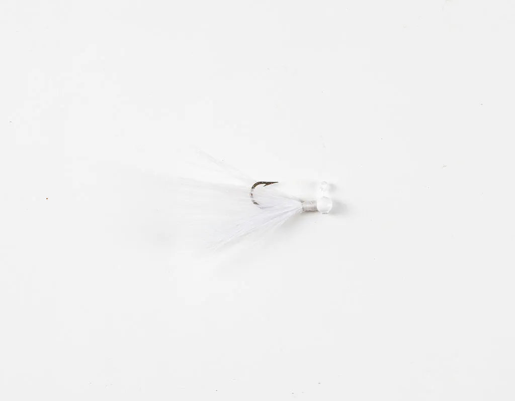 Zig Jig Micro marabou trout jig 1/80 oz, 12-pack in White