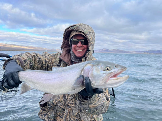 Lahontan cutthroat trout from Pyramid Lake, Nevada, caught on a Super HD Zig Jig