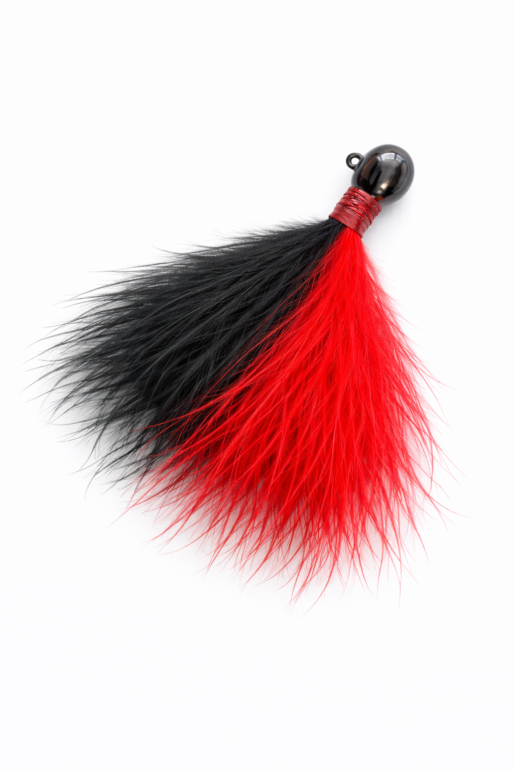 Zig Jig marabou trout jig 1/8 oz, 12-pack in Black/Red