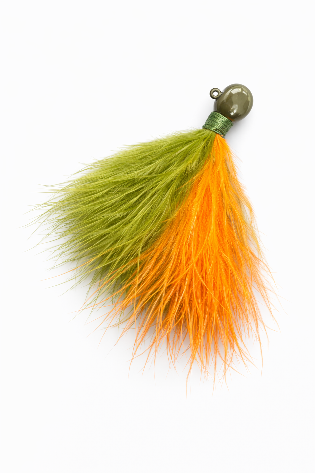 Zig Jig marabou trout jig 1/8 oz, 12-pack in Olive/Orange
