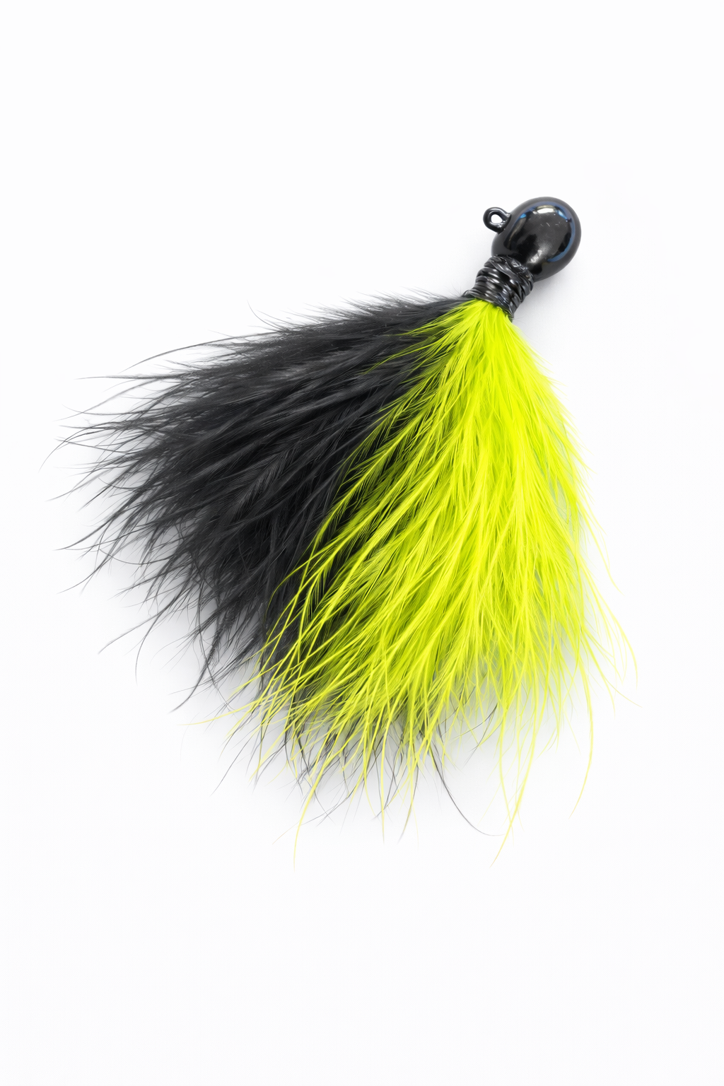 Zig Jig marabou trout jig 1/4 oz, 12-pack in Black/Chartreuse