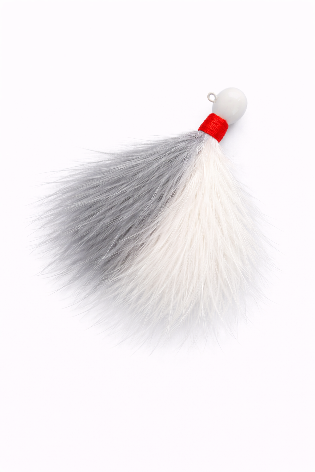 Zig Jig marabou trout jig 1/4 oz, 3-pack in White/Gray