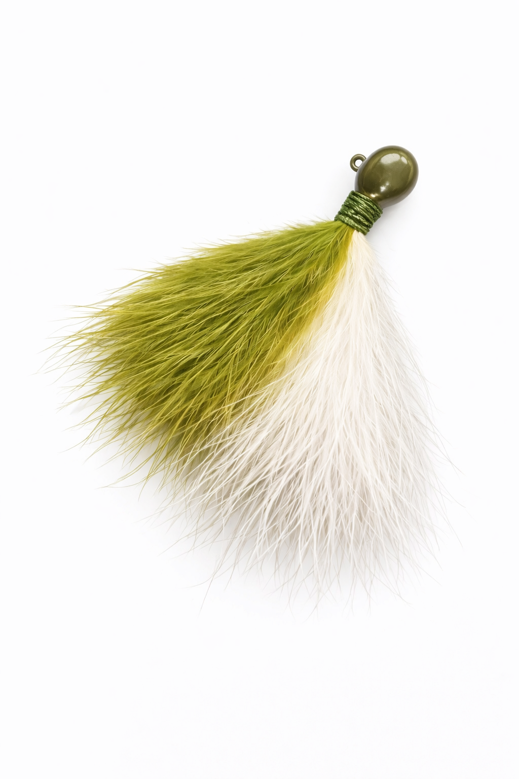 Zig Jig marabou trout jig 3/16 oz, 12-pack in Olive/White