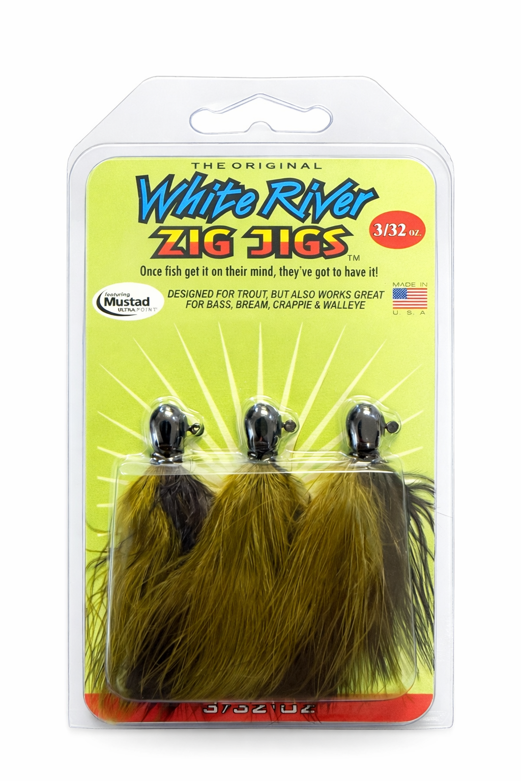 Zig Jig marabou trout jig 3/32 oz, 3-pack, photo 1
