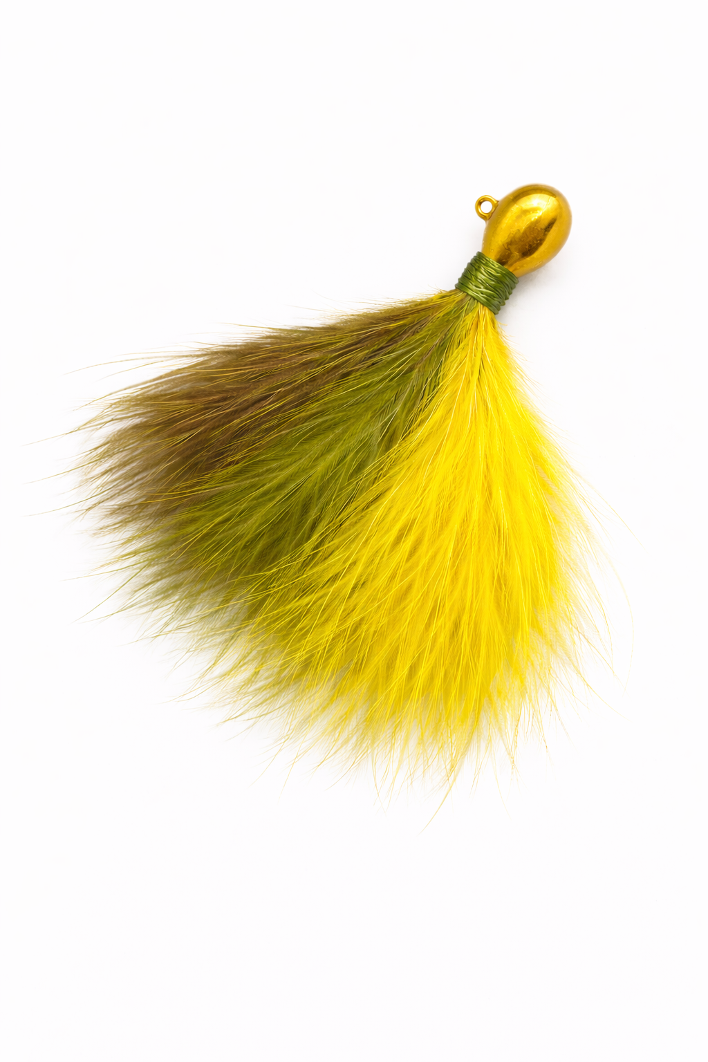 Zig Jig marabou trout jig 1/8 oz, 3-pack in Gold Tri Olive