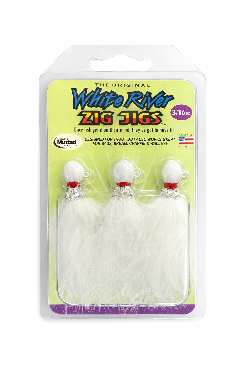 Zig Jig marabou trout jig 3/16 oz, 3-pack, photo 1