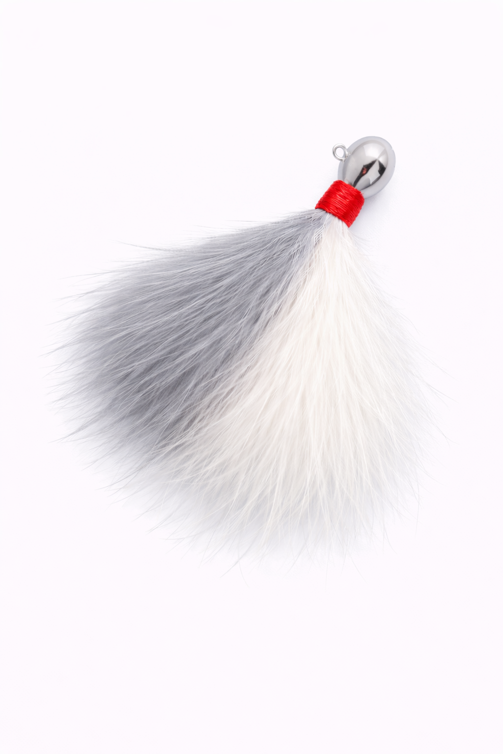 Zig Jig marabou trout jig 1/8 oz, 12-pack in Chrome White/Gray