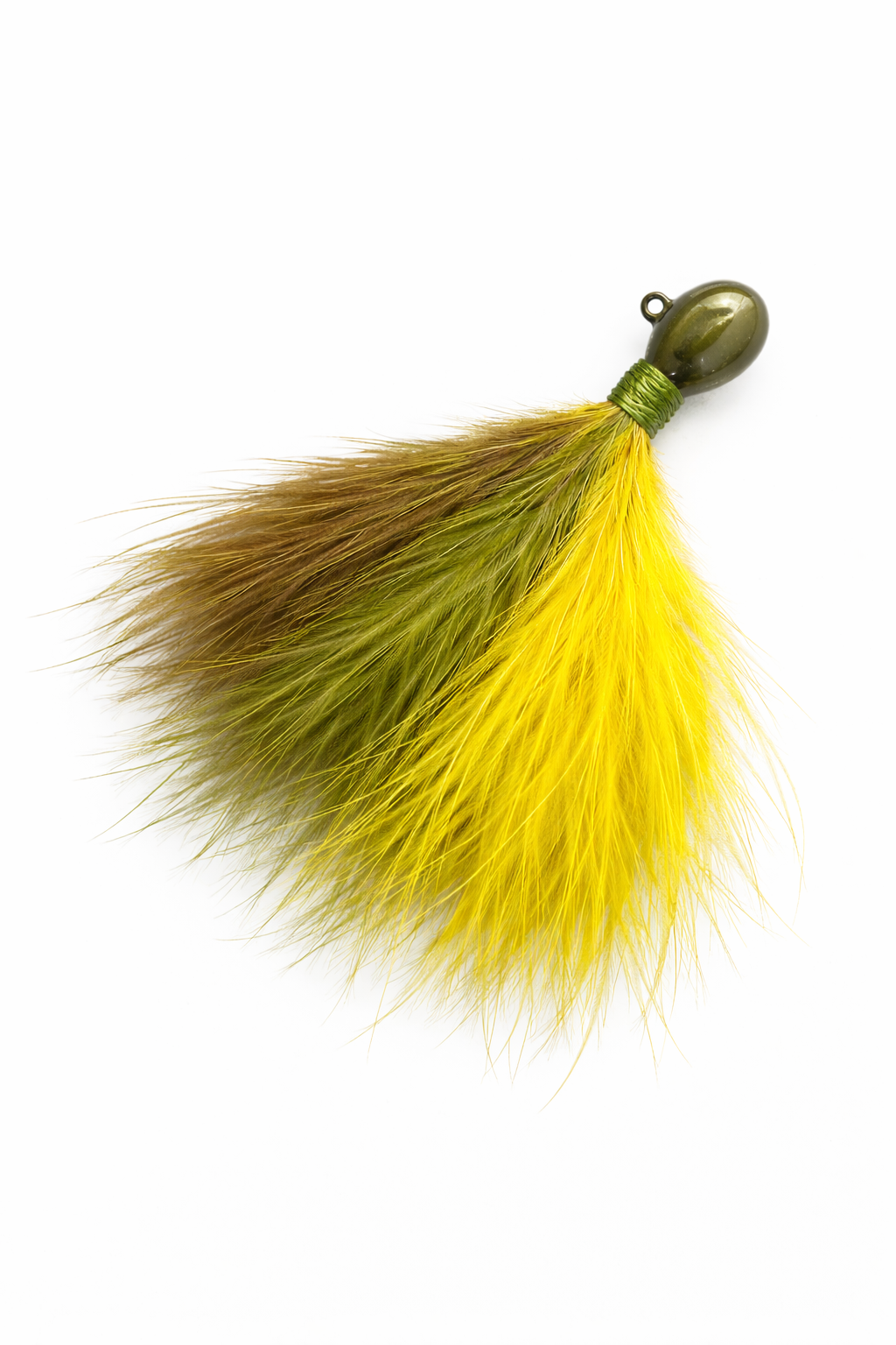 Zig Jig marabou trout jig 1/4 oz, 3-pack in Tri Olive