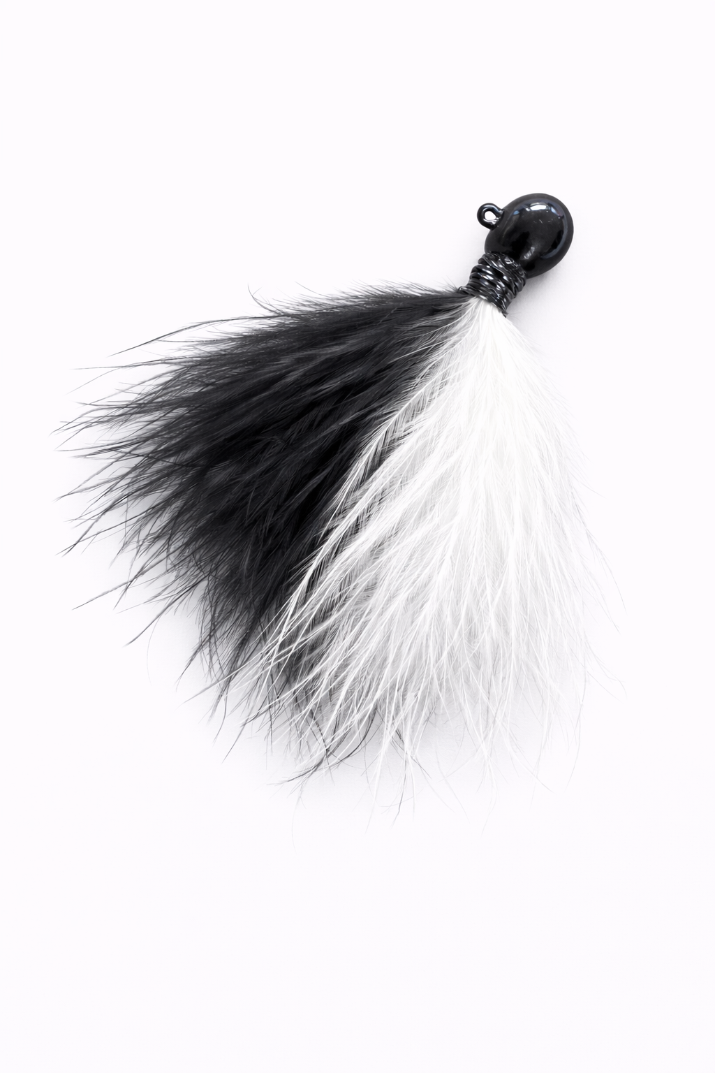 Zig Jig marabou trout jig 1/32 oz, 12-pack in Black/White