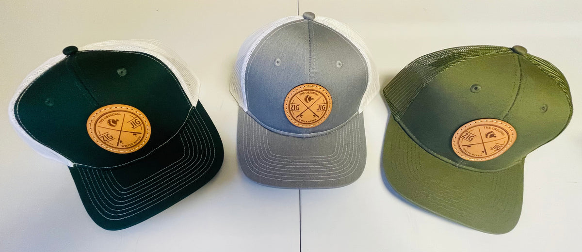 Zig Jig Zig Lid Leather Patch Snapback Hat, photo 1