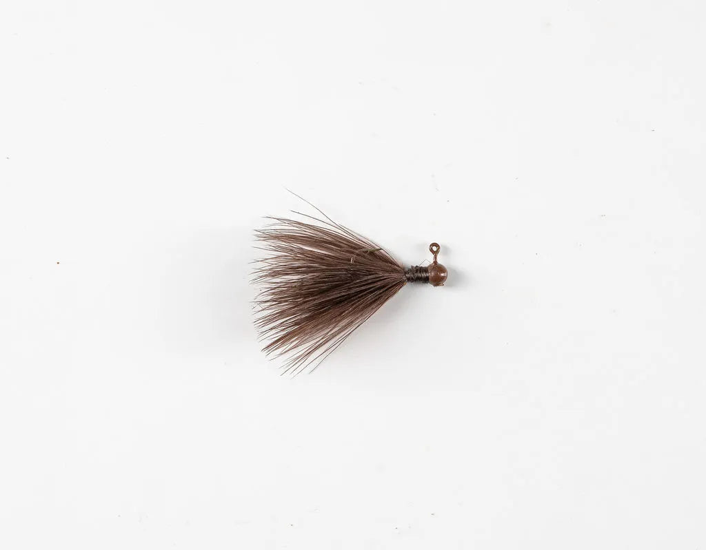Zig Jig Micro marabou trout jig 1/80 oz, 12-pack in Brown