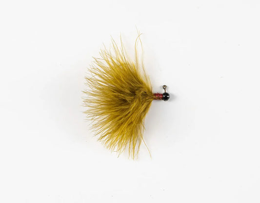 Zig Jig Micro marabou trout jig 1/80 oz, 12-pack in Olive Red tie