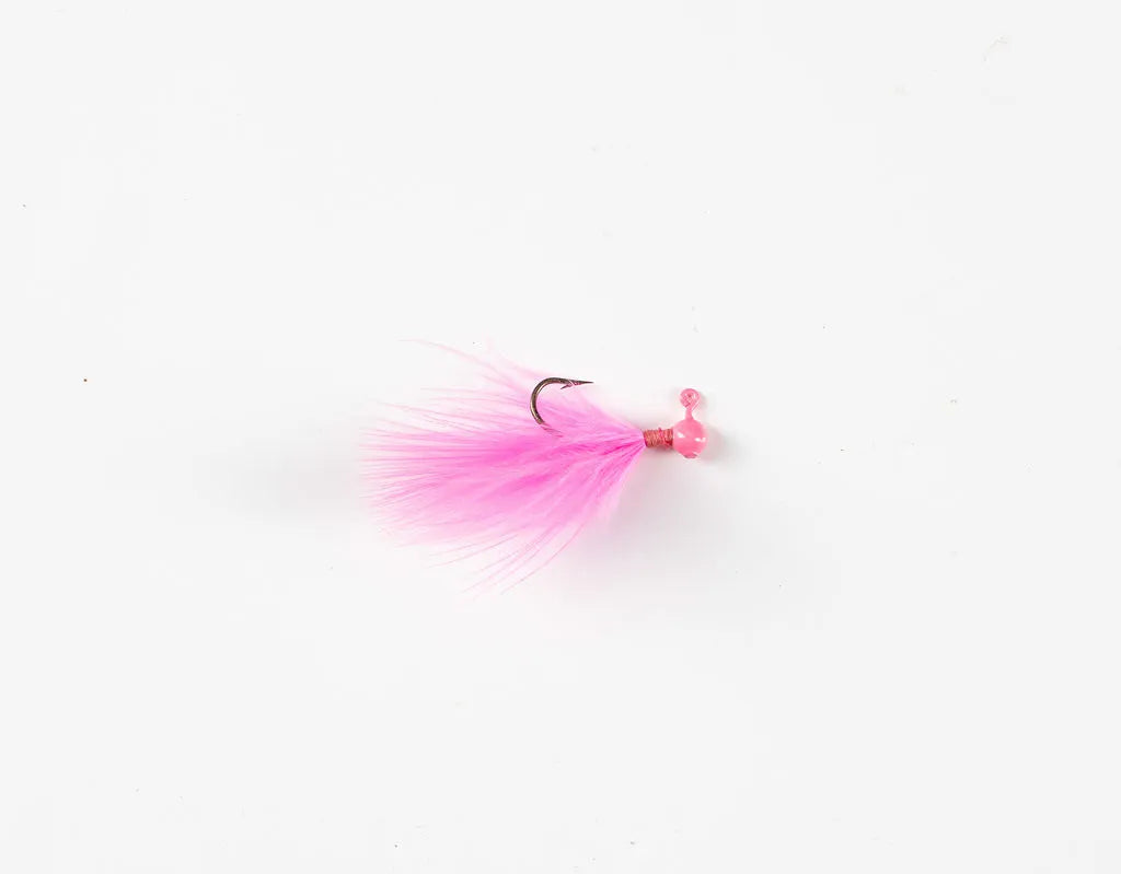 Zig Jig Micro marabou trout jig 1/124 oz, 12-pack in Pink