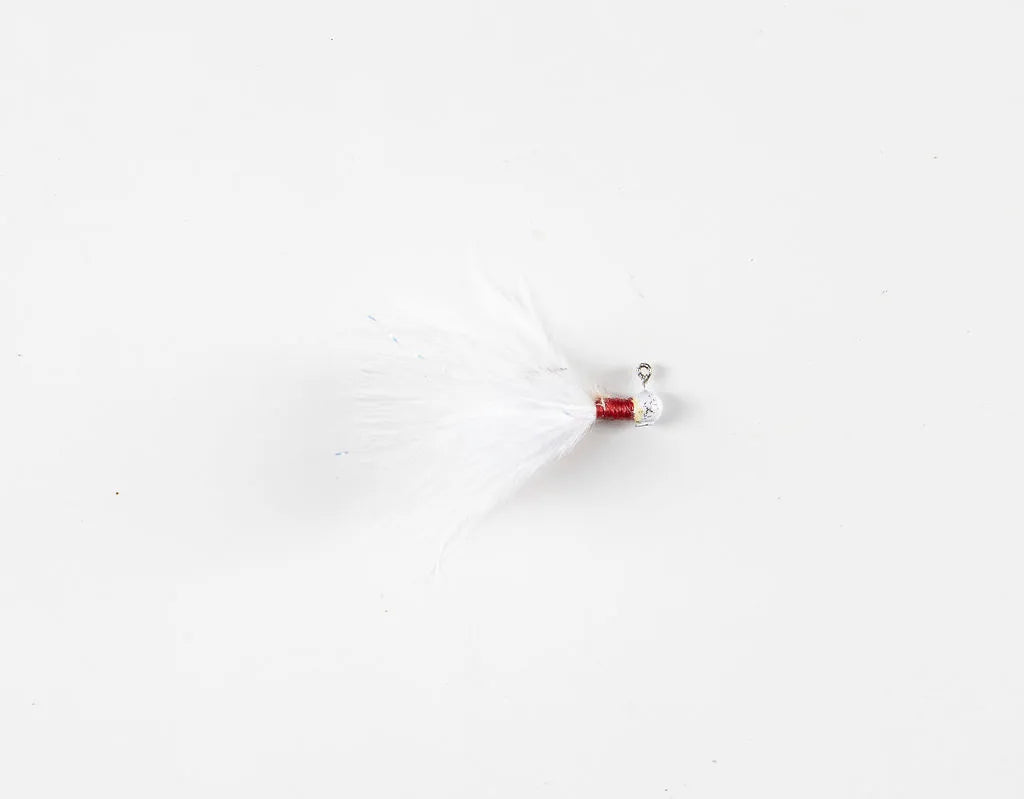 Zig Jig Micro marabou trout jig 1/64 oz, 12-pack in White Flash