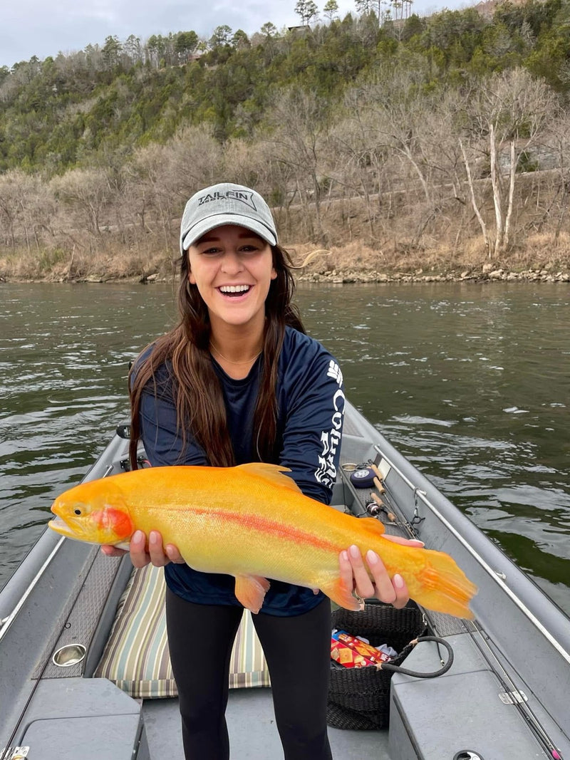 Palomino trout caught on a Zig Jig
