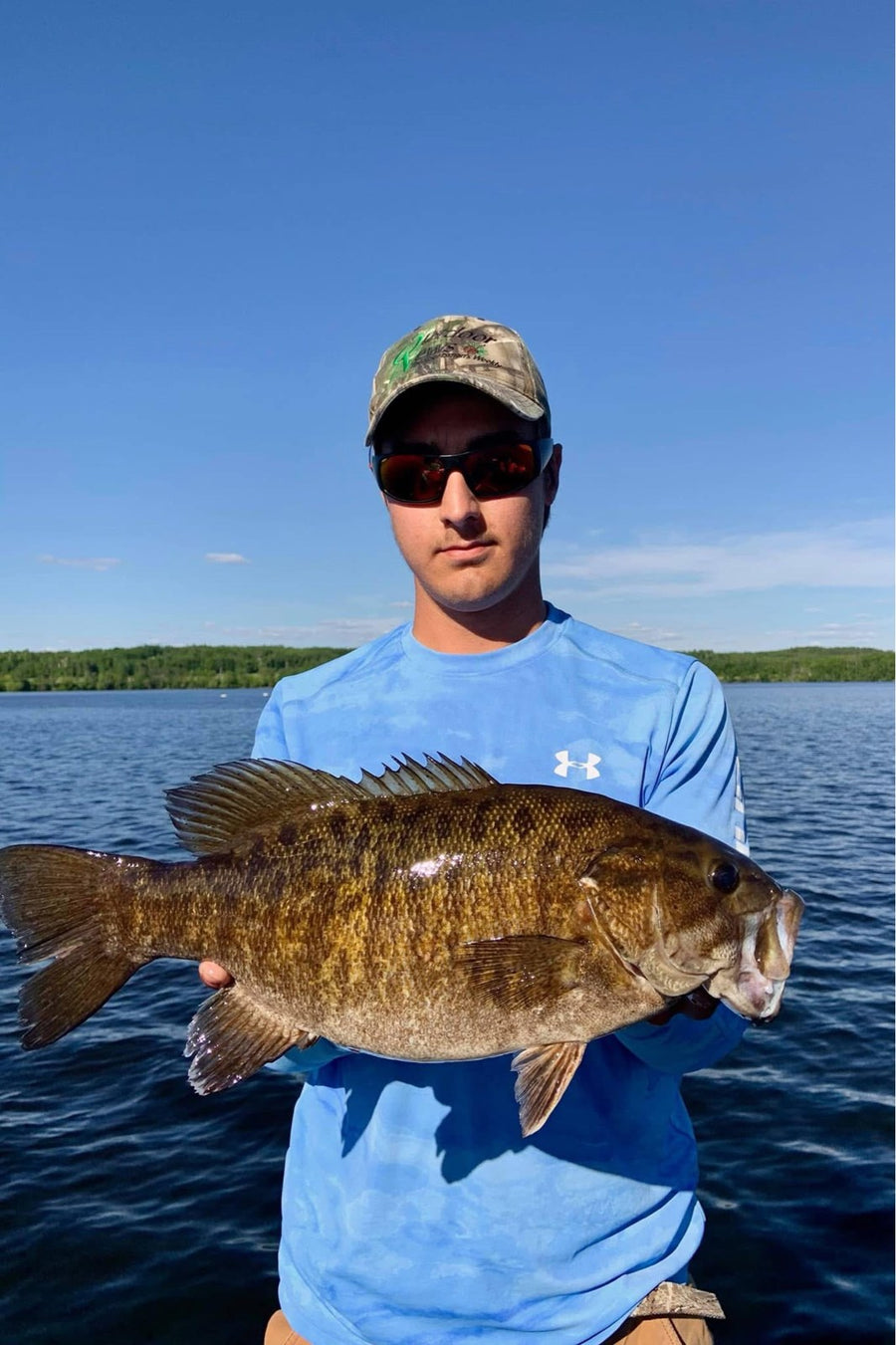 Smallmouth bass (5.5 lb) caught on a Zig Jig