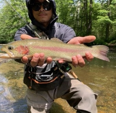 Angelo's New Jersey rainbow trout caught on a 3/32 oz Zig Jig