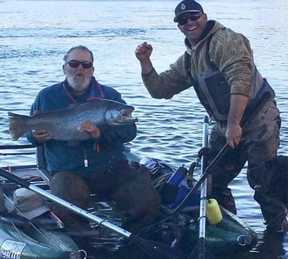 James Carver’s 32-inch, 22 lb San Juan River brown trout, caught on a 1/64 oz olive Zig Jig micro jig (February 2019)