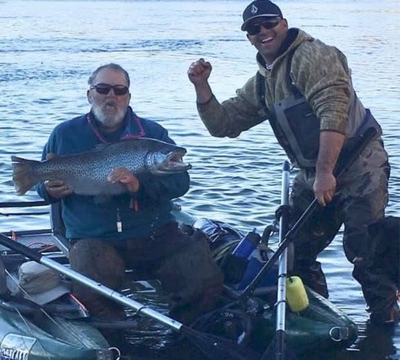James Carver’s 32-inch, 22 lb San Juan River brown trout, caught on a 1/64 oz olive Zig Jig micro jig (February 2019)