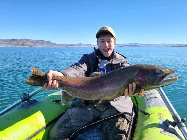 Lahontan cutthroat trout from Pyramid Lake, Nevada, caught on a Super HD Zig Jig