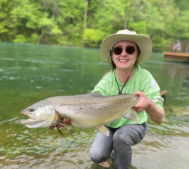 Angler holding a large fish